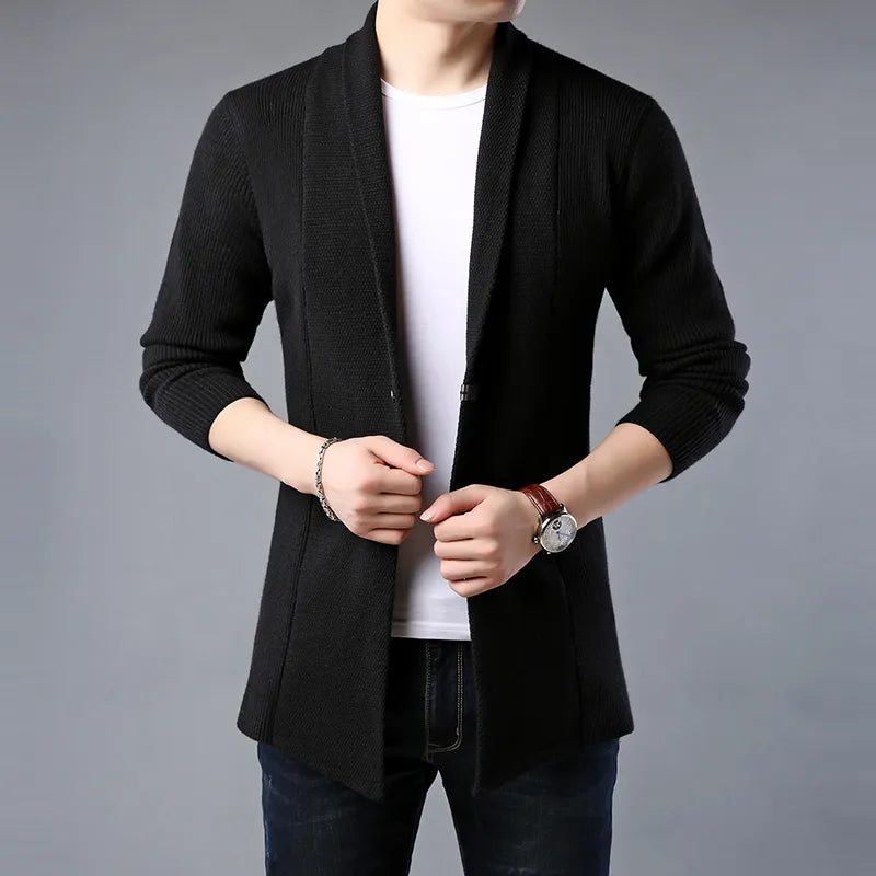 Herren Strickjacke Weich Wolle Bequem