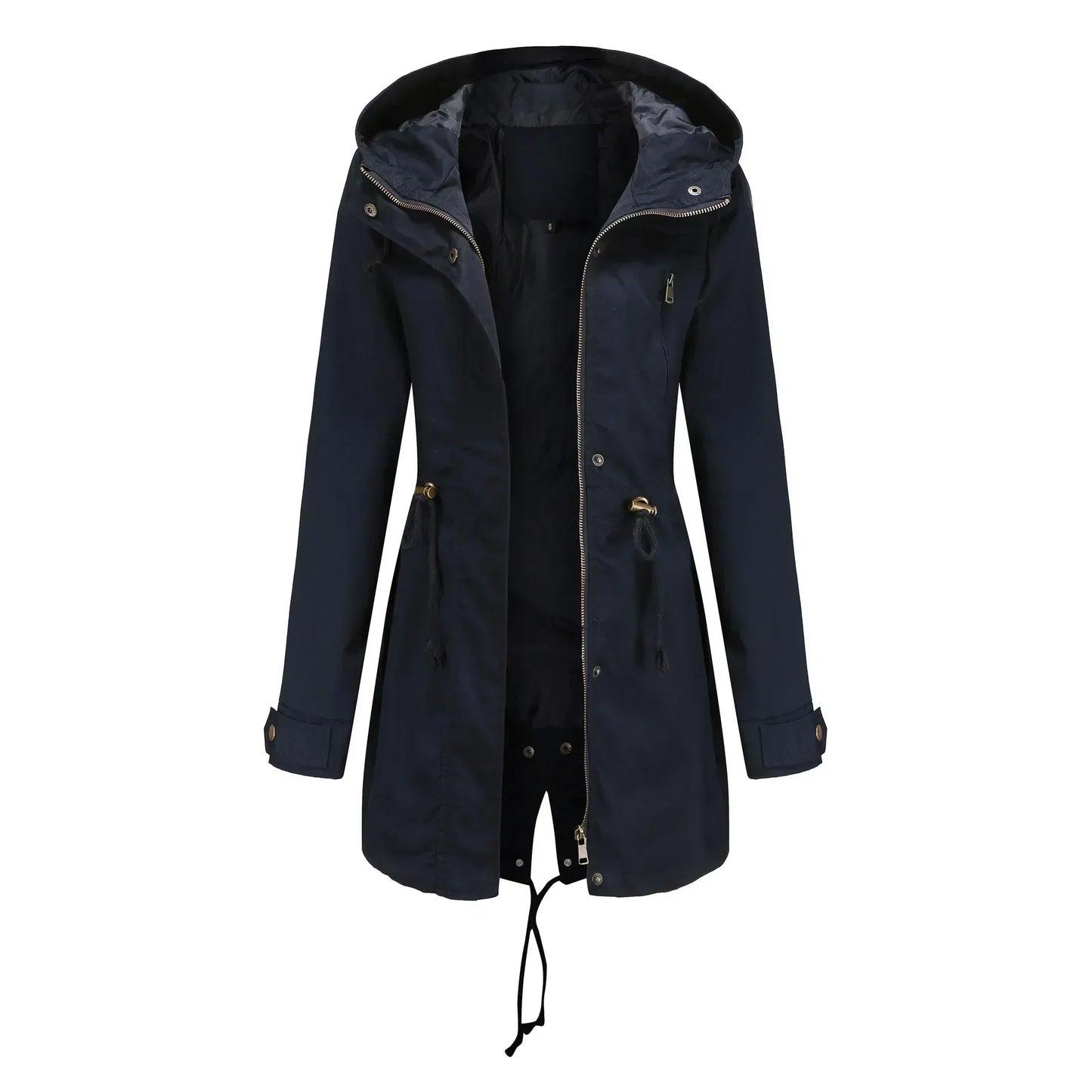 Damenjacke mit Kapuze Schwarz Elegant