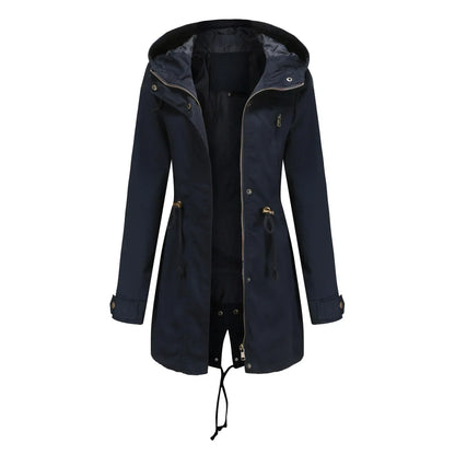 Damenjacke mit Kapuze Schwarz Elegant