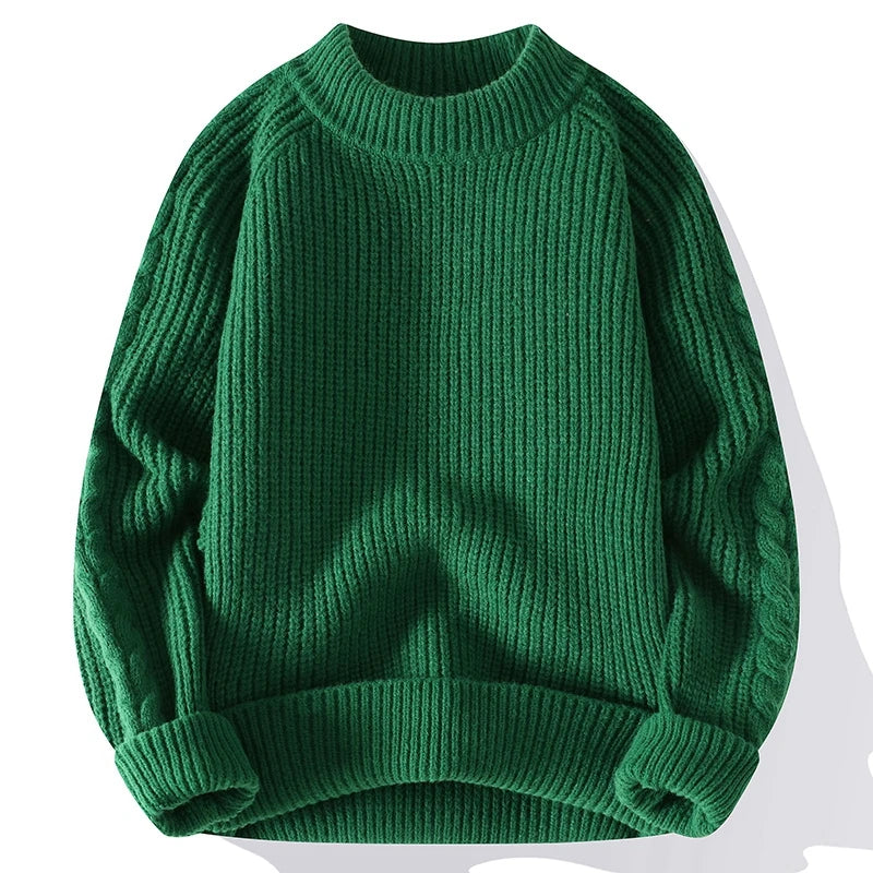Klassischer Grobstrick Pullover für Herren