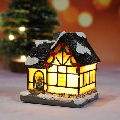 Weihnachtshaus Figuren LED Winterlichter Dekorativ
