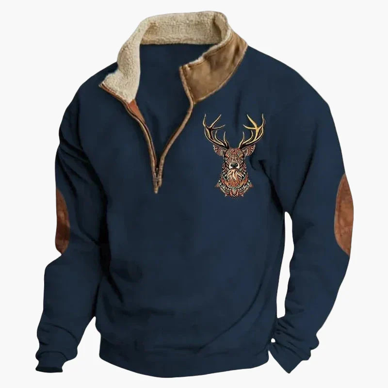 Western Style Pullover Azteken Muster Bequem