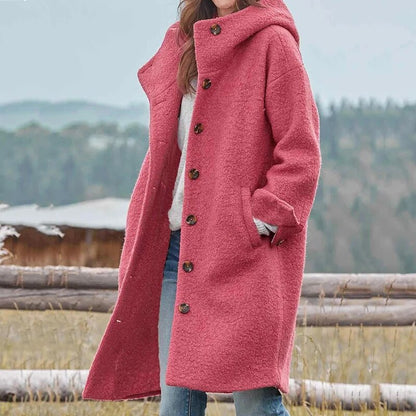 Damen Winterjacke Warm Kapuze Schwarz - BerlinGlamour