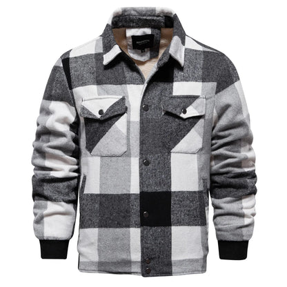 Karierte Herrenjacke Modern Flanell