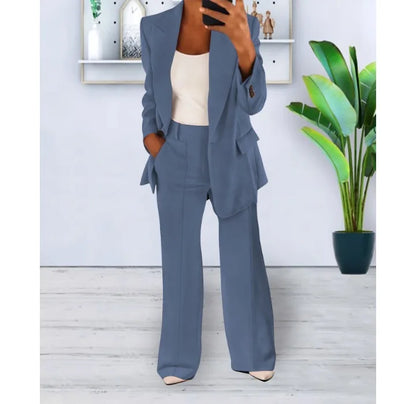 Damen Hosenanzug Elegante Jacke Satz Business