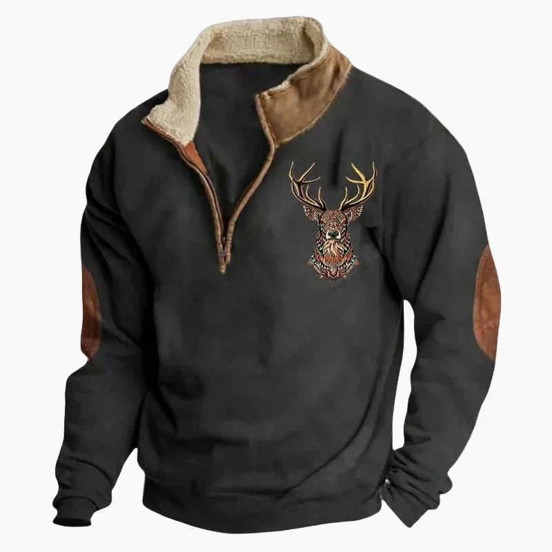 Western Style Pullover Azteken Muster Bequem