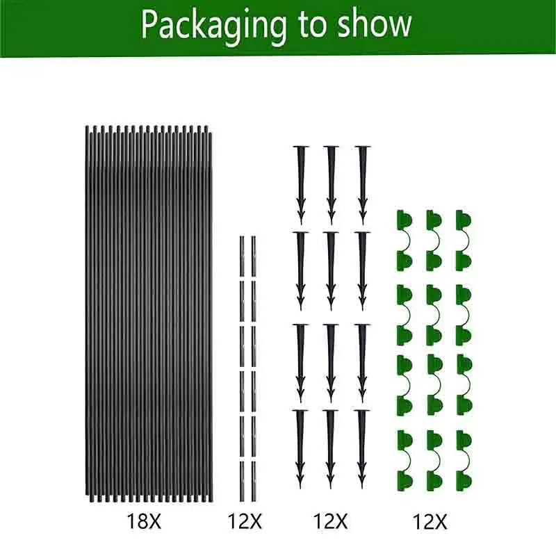 Gartenbügel-Set Fiberglasrostfrei für Hochbeete und Frühbeet