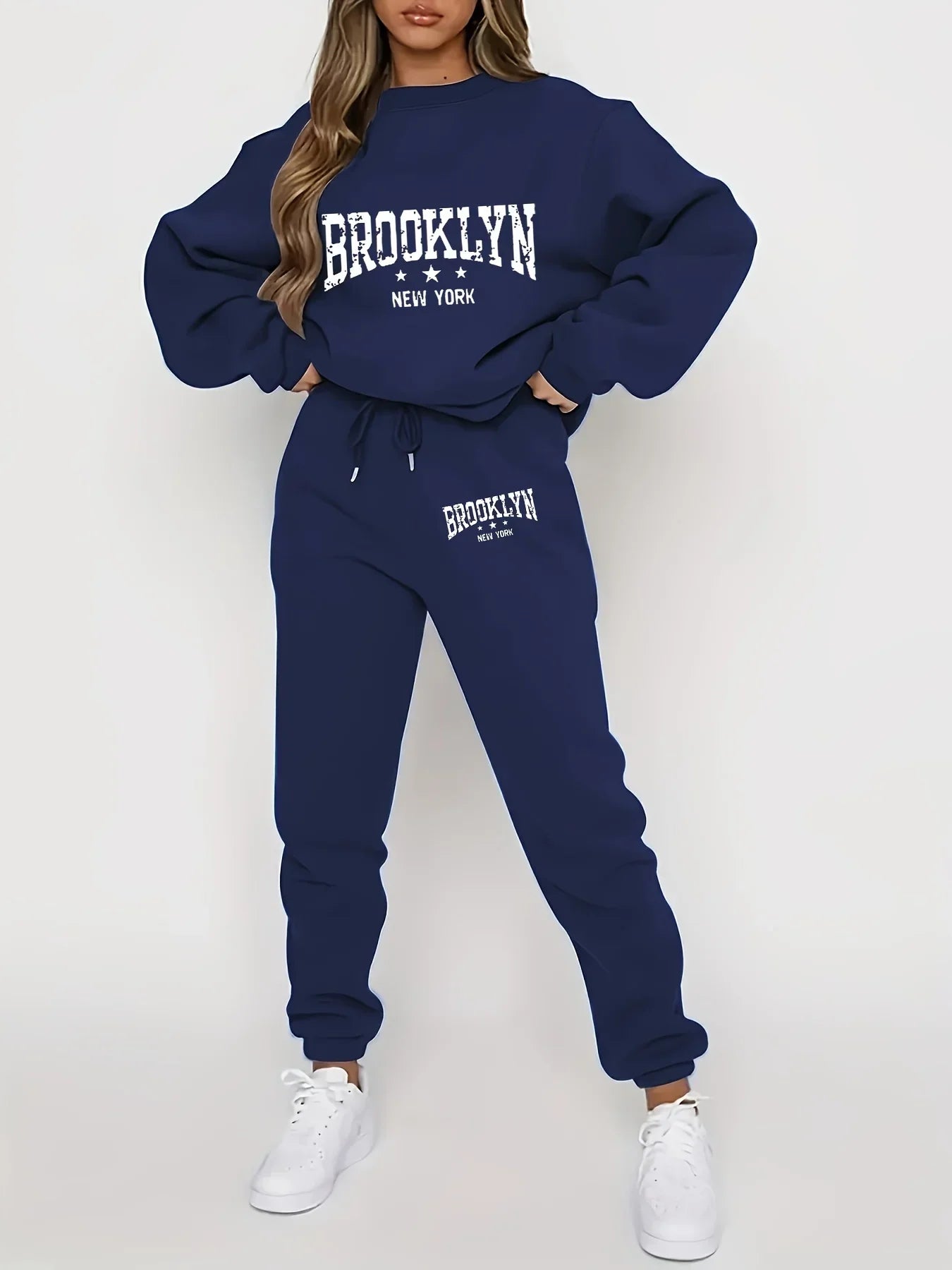Lounge Set Damen in Marineblau, sportlich & bequem
