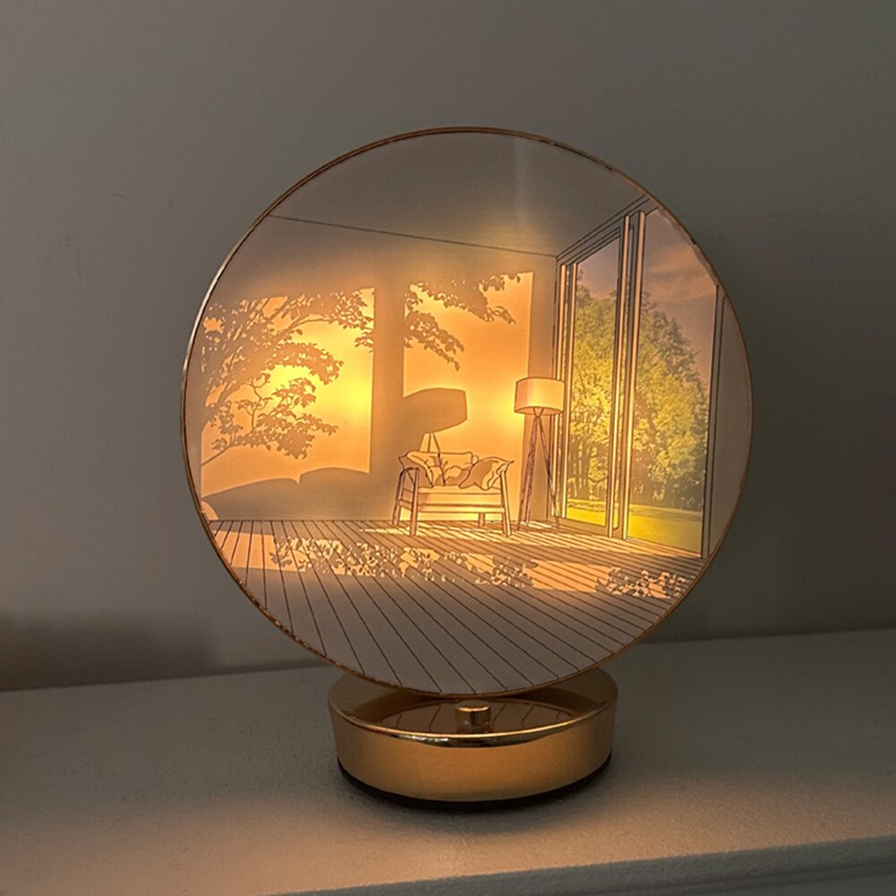 Kreative Tischlampe mit Orb Malerei Effekt Modern
