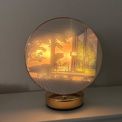 Kreative Tischlampe mit Orb Malerei Effekt Modern
