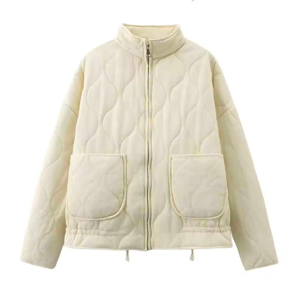 Zeraya gesteppte Bomberjacke Damen Beige
