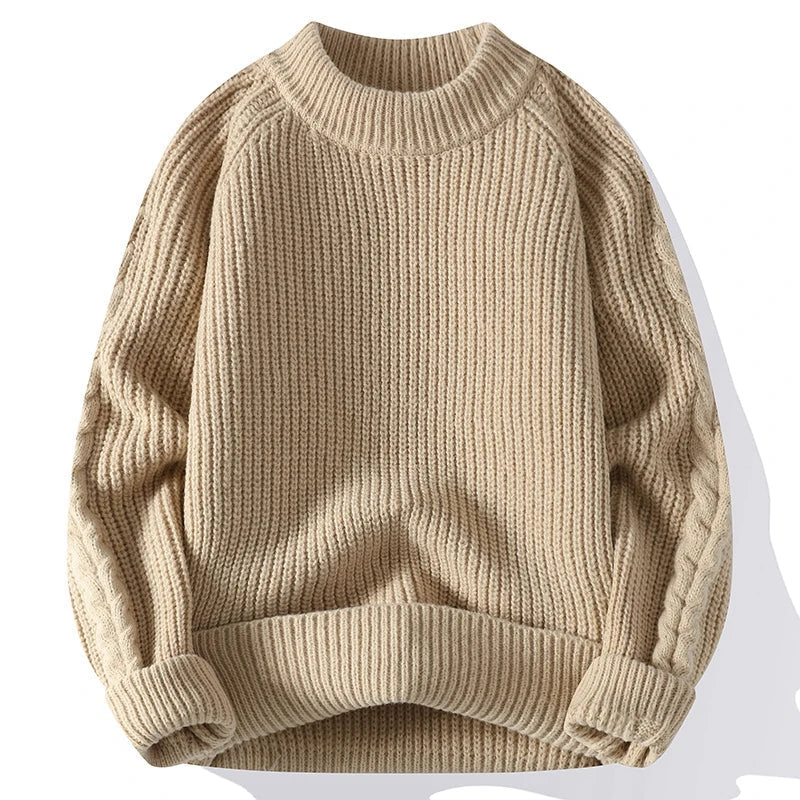 Klassischer Grobstrick Pullover für Herren - BerlinGlamour