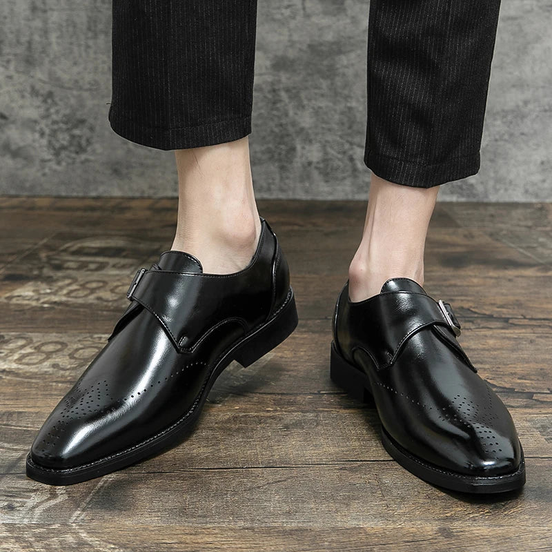 Leder Anzugschuhe Herren Hochwertig Schwarz
