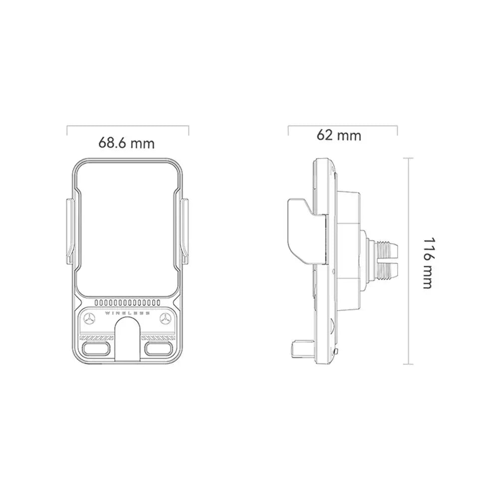 Wireless Auto-Ladestation Kfz-Telefonhalter Mit Klemme