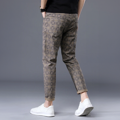 Herrenhosen Slim Fit kariert Modern & Stylisch