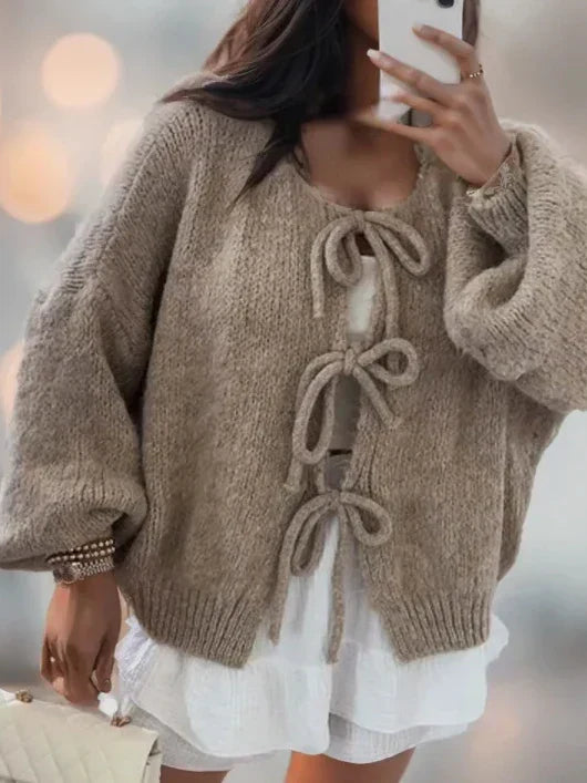 Damen Strickjacke Warm Langärmlig Winter - BerlinGlamour