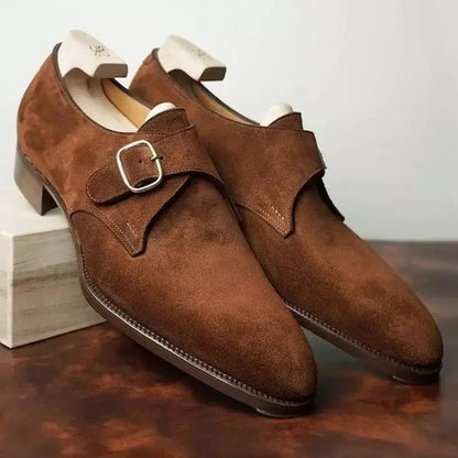 Herrenschuhe Dunkelbraun Wildleder Elegante Schnürschuhe - BerlinGlamour