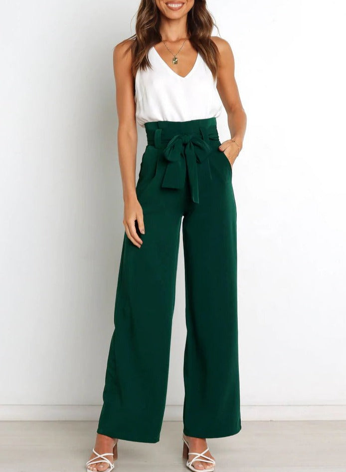 Elegante Damen Hose mit Schleife