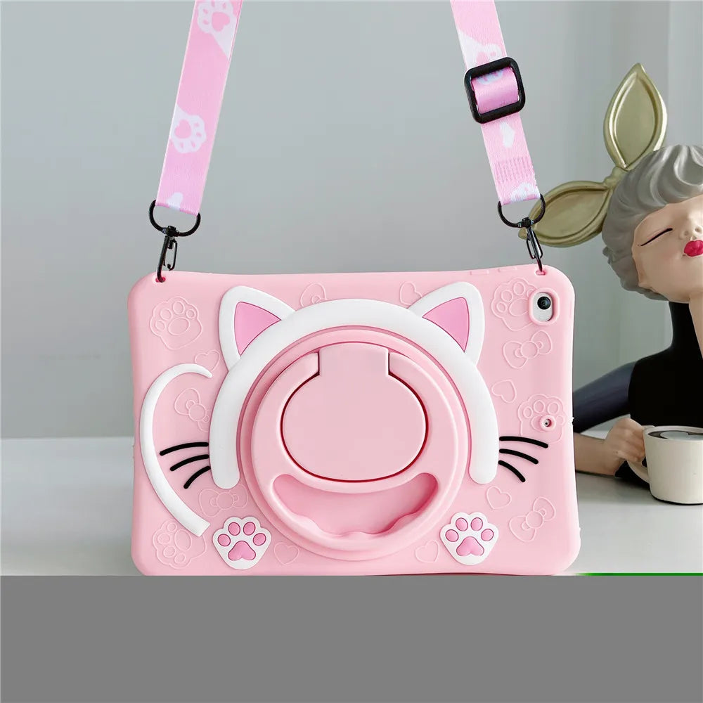iPad Hülle Kinder Cartoon Flexibel Schutzhülle Stand