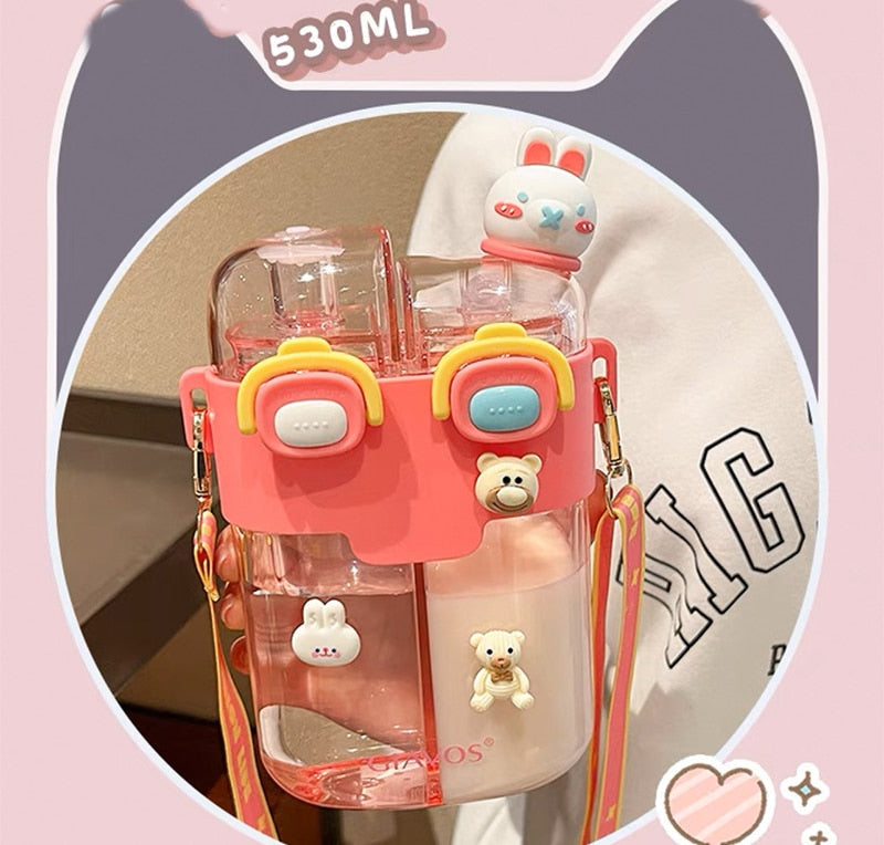 Kinder Trinkflasche Doppelkammer Wasserflasche