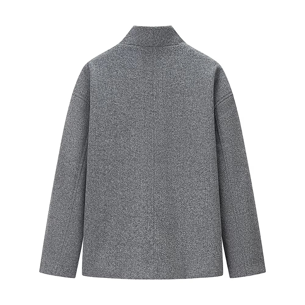 Oversized Damenjacke Doppelreihige Modern