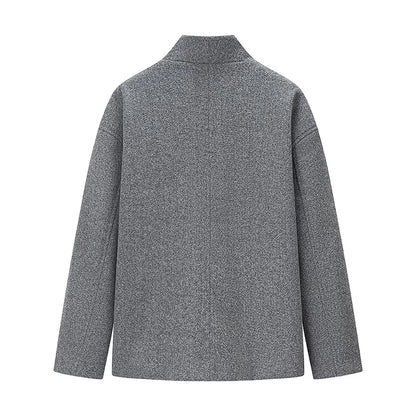 Oversized Damenjacke Doppelreihige Modern