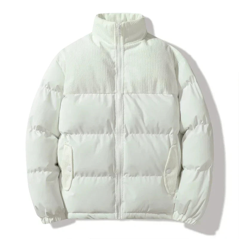 Ledersteppjacke mit Kordel Modern Aiden
