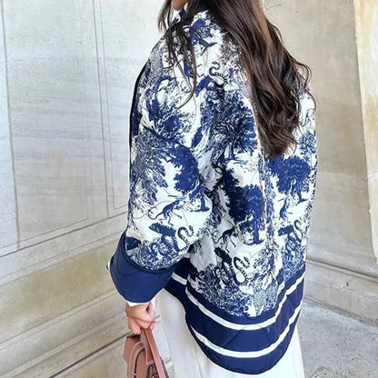 Elegantes Damenjacke mit Bedruckung Modern
