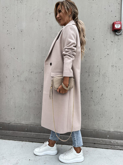 Klassische Doppelreihen Jacke Wolle Warm Elegant