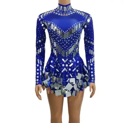 BerlinGlamour schwarzes Stretch-Partykleid für Bühne und Tanz
