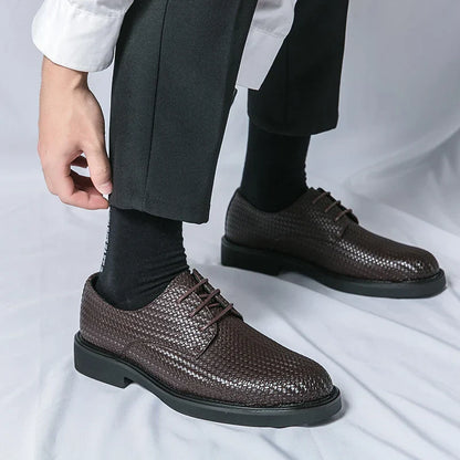 Herren Lederschuhe Oxfords Schwarz Elegannt