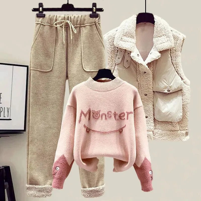 Winteranzug Damen Dreiteiler Modern - BerlinGlamour