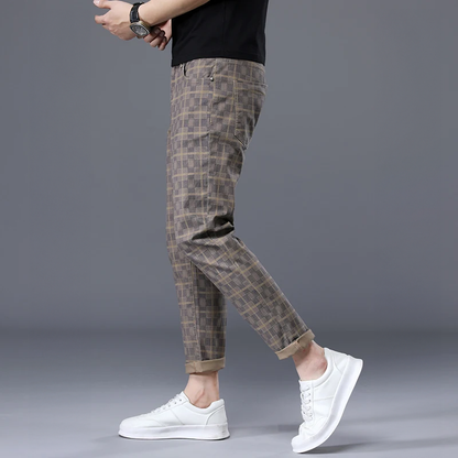 Herrenhosen Slim Fit kariert Modern & Stylisch