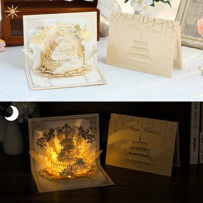 Geburtstagsgeschenkkarte mit LED Licht Effekt