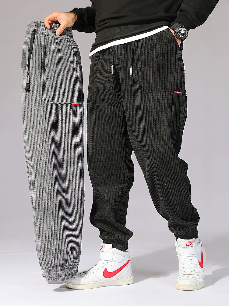 Bequeme Herren Jogginghose Weite Cordhose Elastisch - BerlinGlamour