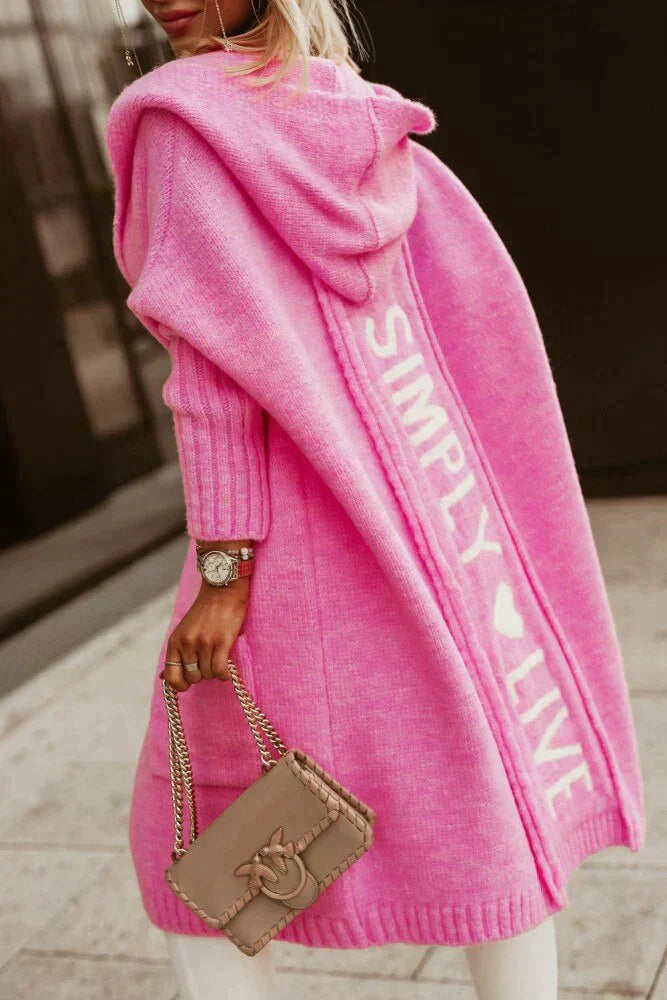 Modische Damen-Kapuzenstrickjacke von BerlinGlamour