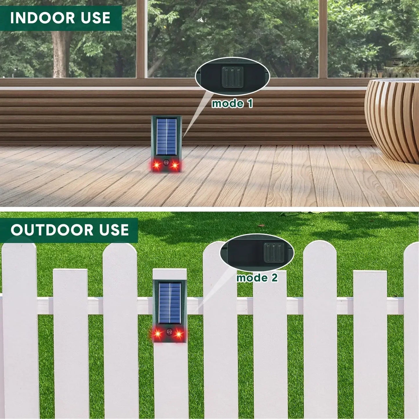 Solarguardix Vogelvertreiber Ultraschall Solar LED Bewegungsmelder