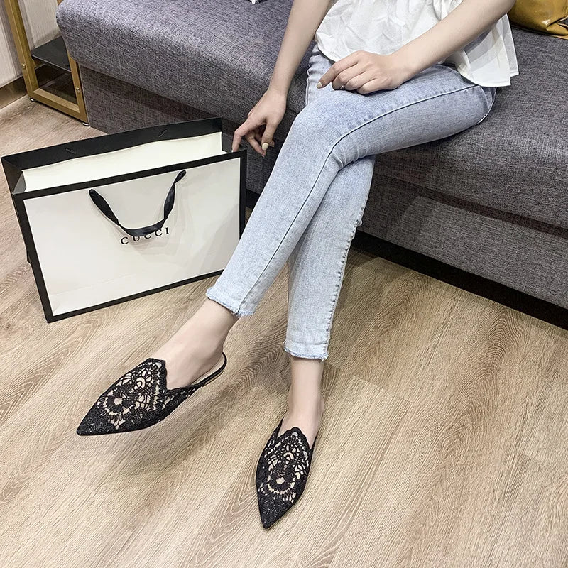 Stilvolle Damen Mules Schuhe High Heel
