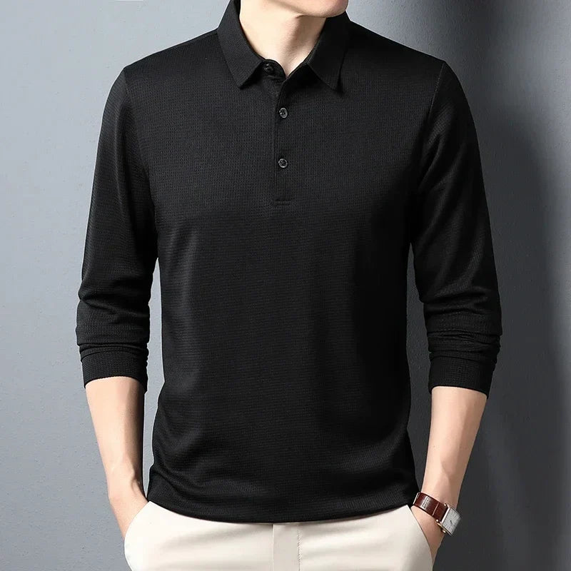 Herren Langarmoberteil Elegantes Slimfit