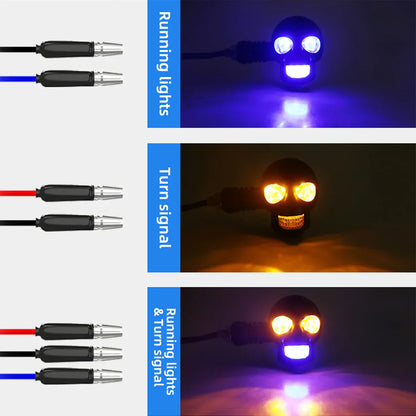 Skull LED Motorrad Blinkleuchte Grusel Design