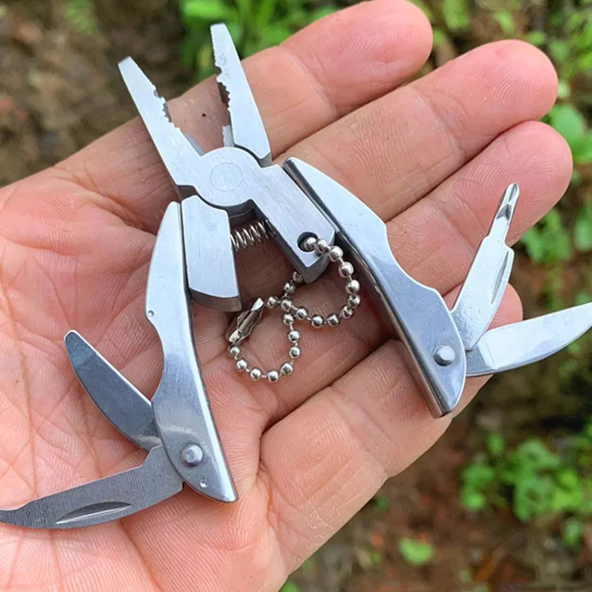 Edelstahl Multitool Schlüsselanhänger Notfall EDC