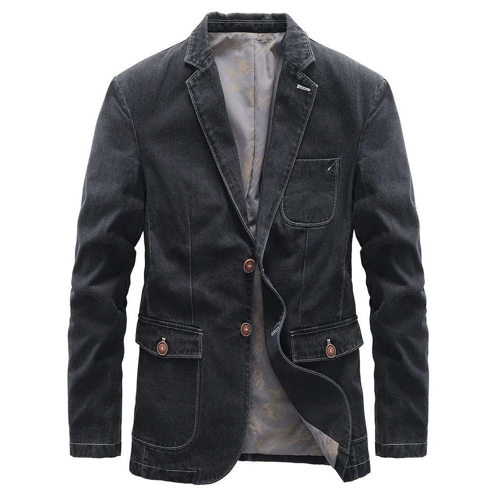 Demin Blazer Slim Fit Modern Männer - BerlinGlamour