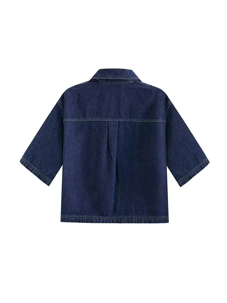 Damen Jeans Set: Kurzarmjacke & Mini-Rock Damenmode