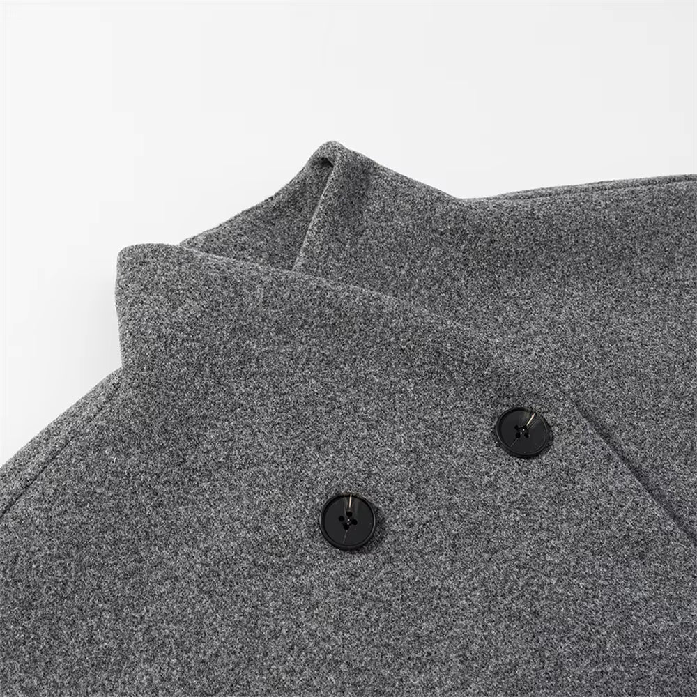 Oversized Damenjacke Doppelreihige Modern