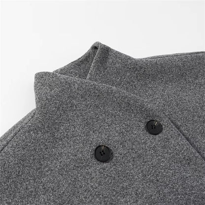 Oversized Damenjacke Doppelreihige Modern