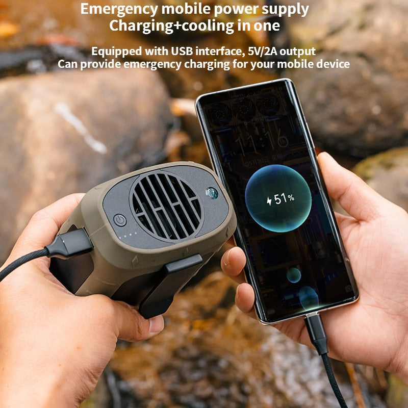 Camping Ventilator Wiederaufladbar mit Powerbank