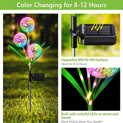 Gartenleuchten Solarbetriebene Löwenzahn Lichter Outdoor