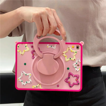 iPad Hülle Kinder Cartoon Flexibel Schutzhülle Stand