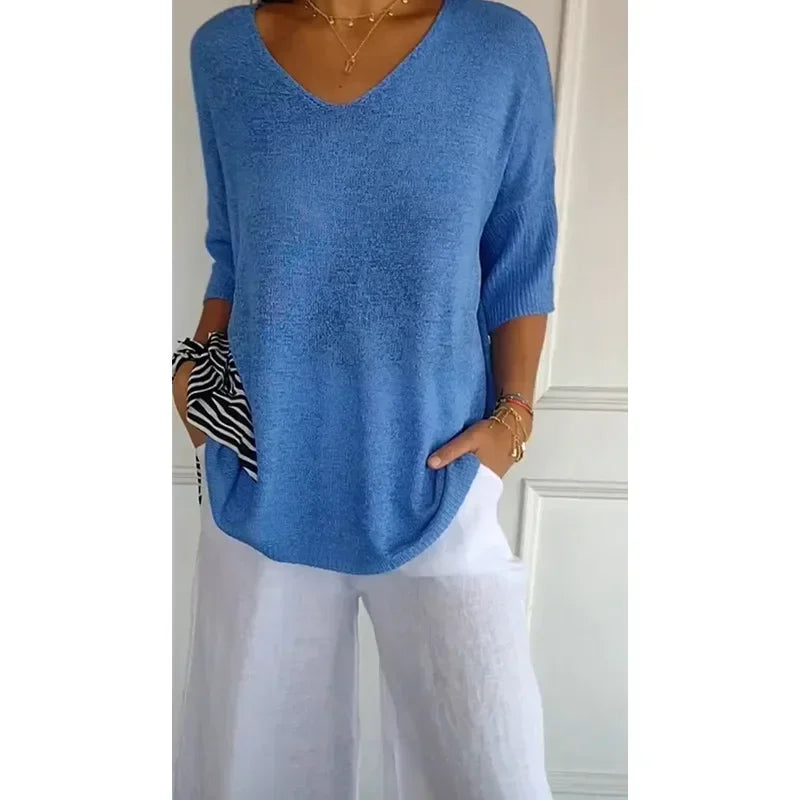 Weicher Strickpullover Fein Gestrickt Damen - BerlinGlamour