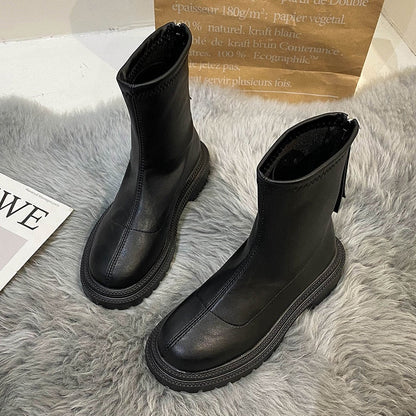 Lässige Stiefel Bequem Trendy Damenstiefel